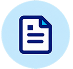 blue circle with content icon