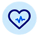 blue circle with content icon