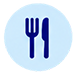 blue circle with content icon