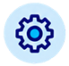 blue circle with content icon