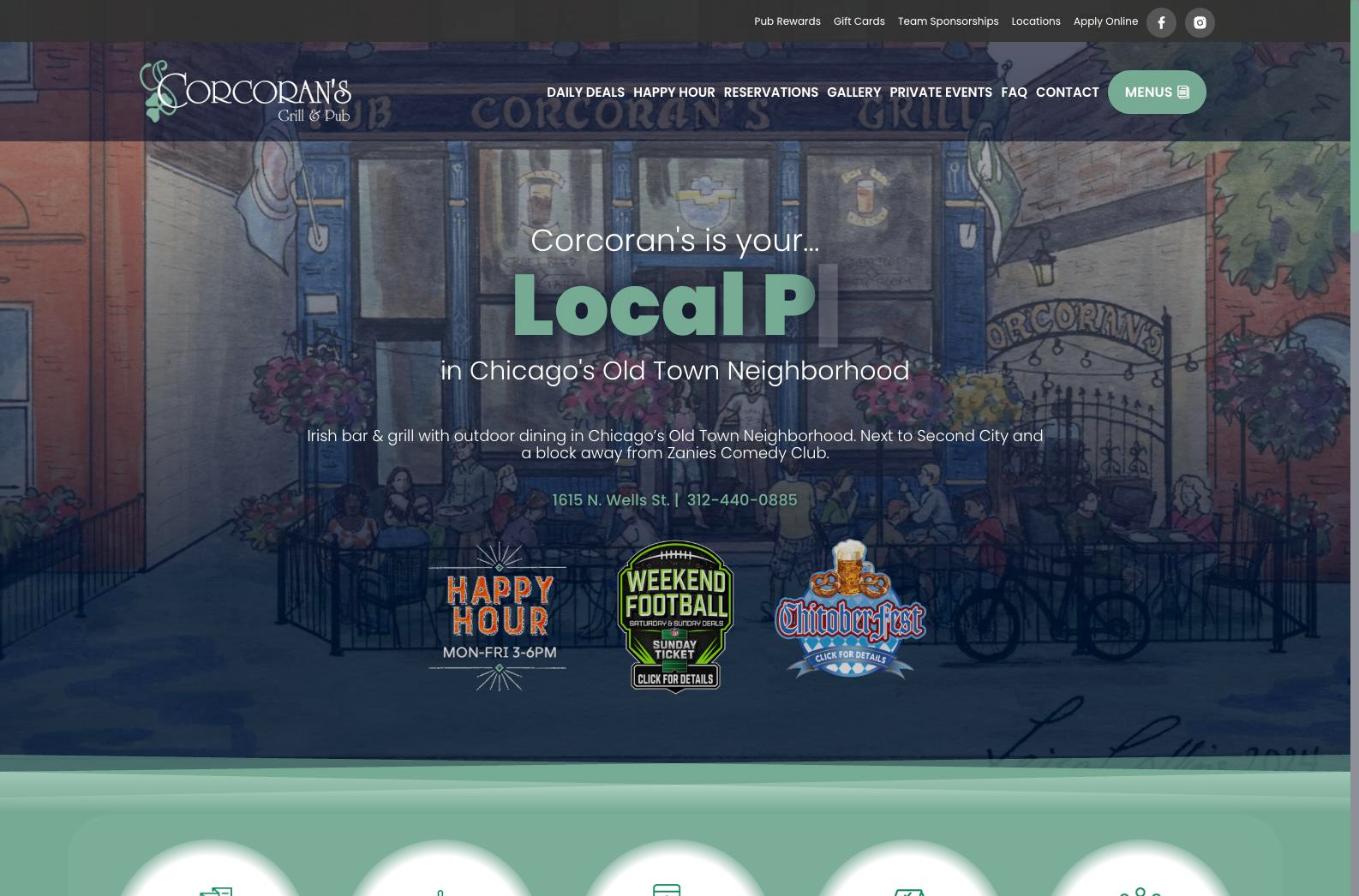 Corcoran's Grill & Pub website